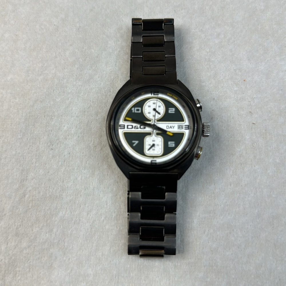 DOLCE & GABBANA D&G NEW MEN’S GUNMETAL SPORTS WATCH - Picture 4 of 12